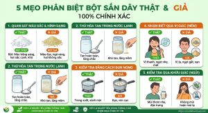 cách phân biệt bột sắn dây thật và giả